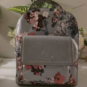 Celine Dion Floral Gray Backpack